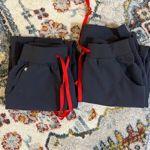 XS HIGH WAISTED JOGGER + CADE in CHARCOAL Figs